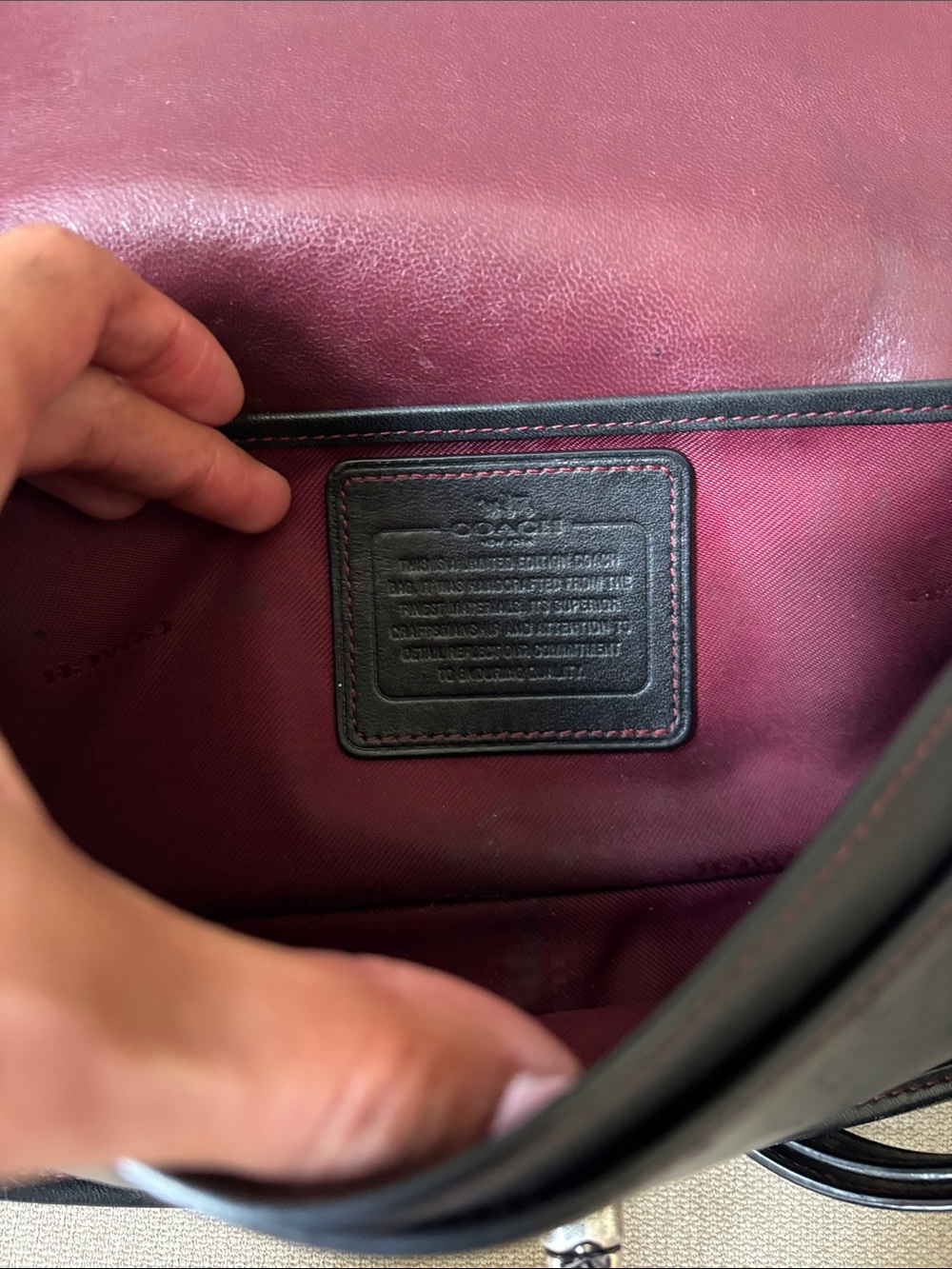 Coach Original Black Leather Turnlock Small Crossbody - Picture 10 of 14